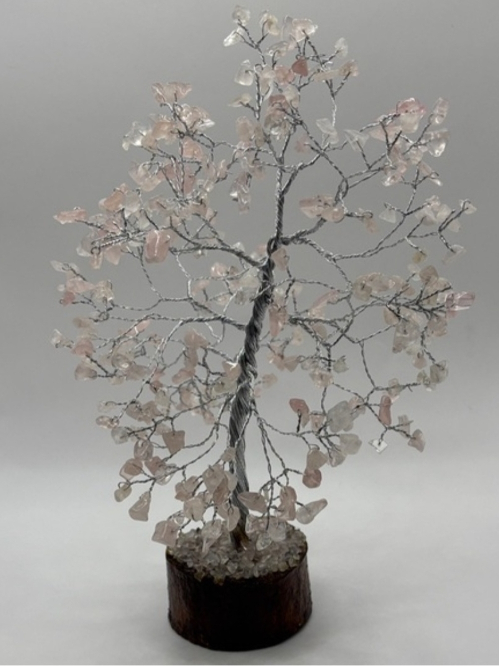 Rose Quartz Gemstone Tree Sculpture - Home Art Decor